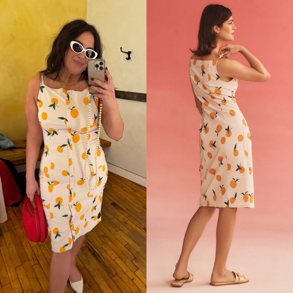NWT Anthropologie Dylan Mierzwinski Maeve
Colette Midi Dress Oranges Fruit Print - Picture 2 of 6